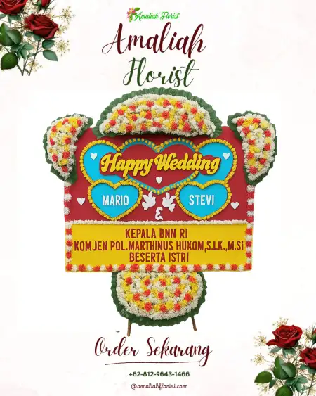 Papan Bunga Pernikahan Srowot
